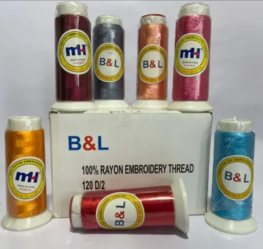 100% rayon embroidery thread (Fil a broder)